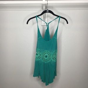 FREE PEOPLE cutout floral top